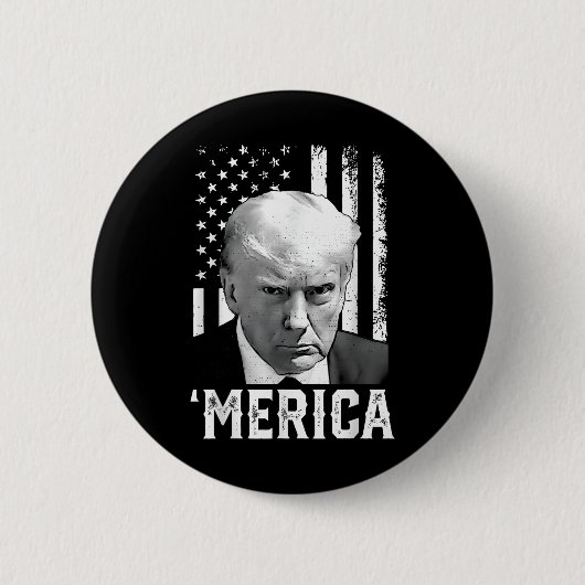 Merica Trump glücklich über den 4. Juli Trump - Am Button (Vorderseite)