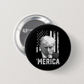 Merica Trump glücklich über den 4. Juli Trump - Am Button (Vorne & Hinten)