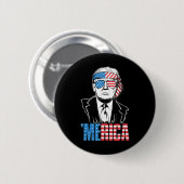 Merica Trump glücklich über den 4. Juli Trump - Am Button (Vorne & Hinten)