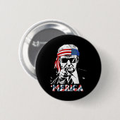 Merica Trump glücklich über den 4. Juli Trump - Am Button (Vorne & Hinten)
