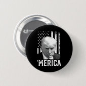 Merica Trump glücklich über den 4. Juli Trump - Am Button (Vorne & Hinten)