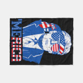Merica Trump glücklich über den 4. Juli Trump - Am Fleecedecke (Vorderseite (Horizontal))