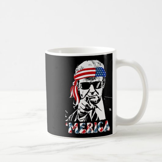 Merica Trump glücklich über den 4. Juli Trump - Am Kaffeetasse (Rechts)