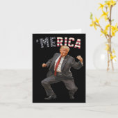 Merica Trump glücklich über den 4. Juli Trump - Am Karte (Gelbe Blume)