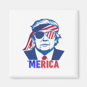 Merica Trump glücklich über den 4. Juli Trump - Am Magnet