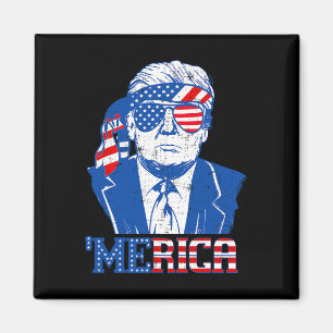 Merica Trump glücklich über den 4. Juli Trump - Am Magnet
