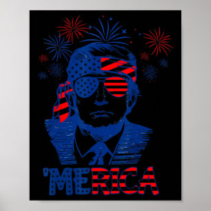 Merica Trump glücklich über den 4. Juli Trump - Am Poster
