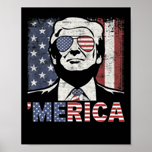 Merica Trump glücklich über den 4. Juli Trump - Am Poster