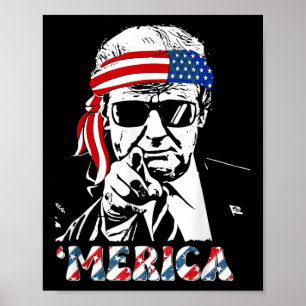 Merica Trump glücklich über den 4. Juli Trump - Am Poster