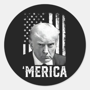 Merica Trump glücklich über den 4. Juli Trump - Am Runder Aufkleber