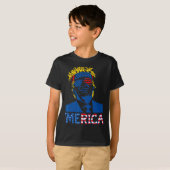 Merica Trump glücklich über den 4. Juli Trump - Am T-Shirt (Vorne ganz)