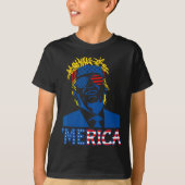 Merica Trump glücklich über den 4. Juli Trump - Am T-Shirt (Vorderseite)