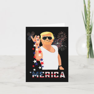 Merica Trump Outfits Merica USA American Flag Pats Karte