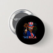 Merica Trump Sungles 4. Juli Funny Beer Drinki Button (Vorne & Hinten)