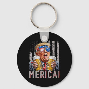 Merica Trump Sungles 4. Juli Funny Beer Drinki Schlüsselanhänger