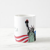 "Merica und Freiheitsstatue Kaffeetasse (Mittel)