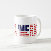 'MERICA US Flagge Kaffeetasse (VorderseiteRechts)