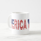'MERICA US Flagge Kaffeetasse (Vorderseite Links)