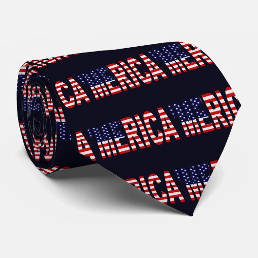 'MERICA US Flagge Krawatte (Gerollt)
