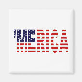 "MERICA US-Flagge Magnet (Vorne)