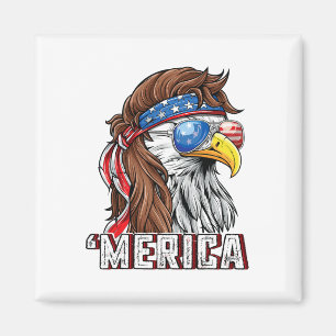 Merica USA American Flag Patriotic 4. Juli Byl Magnet