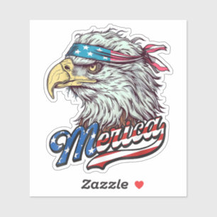 Merica USA amerikanische Flagge Bald Eagle Patriot Aufkleber