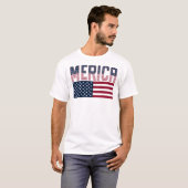 Merica USA Flag Independence Day 4. Juli T-Shirt (Vorne ganz)