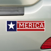 MERICA - USA-Flaggen-Form Customizeable Text Autoaufkleber (Auf Auto)