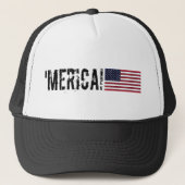 'Merica USA Flaggen-Hut Truckerkappe (Vorderseite)