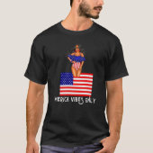Merica Vibes Only Patriotic Women Niedlich Swimsui T-Shirt (Vorderseite)