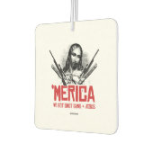"Merica - Wir haben Waffen und Jesus Got Autolufterfrischer (Links)