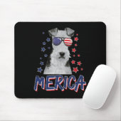 Merica Wire Fox Terrier Dog 4. Juli US-amerikanisc Mousepad (Mit Mouse)