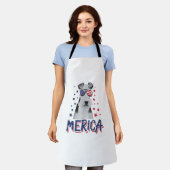 Merica Wire Fox Terrier Dog 4. Juli USA Geschenk Schürze (Getragen)