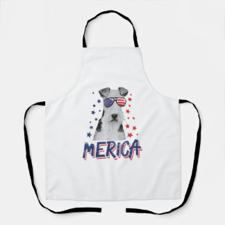 Merica Wire Fox Terrier Dog 4. Juli USA Geschenk Schürze
