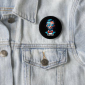 Merica Yeah Abraham Lincoln 4. Juli  Button (Beispiel)
