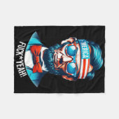 Merica Yeah Abraham Lincoln 4. Juli Fleecedecke (Vorderseite (Horizontal))