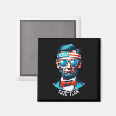 Merica Yeah Abraham Lincoln 4. Juli Magnet (Vorderseite/Rückseite)