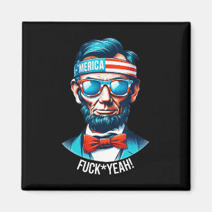 Merica Yeah Abraham Lincoln 4. Juli Magnet