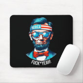Merica Yeah Abraham Lincoln 4. Juli Mousepad (Mit Mouse)