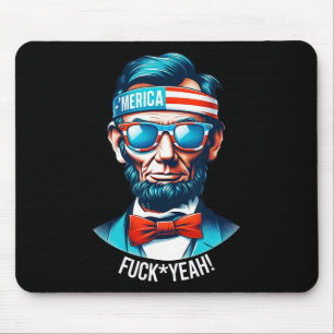Merica Yeah Abraham Lincoln 4. Juli Mousepad