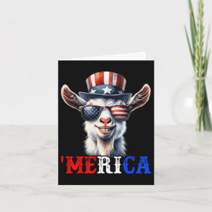 Merica Ziege Patriotic 4. Juli Funny Kids Men W Karte