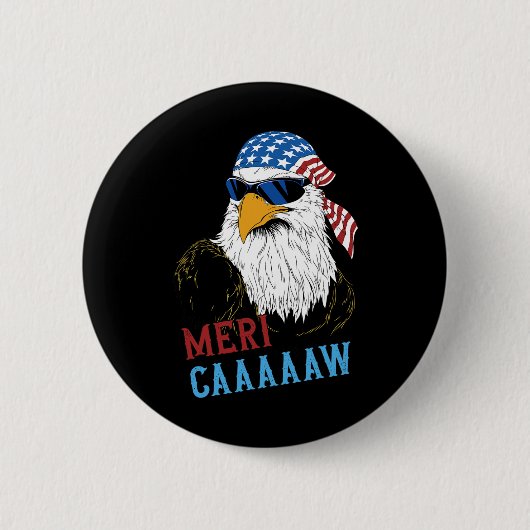 Mericaaaaw Adle Mullet 4. Juli USA Button (Vorderseite)