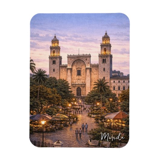 Merida Mexico Reise Magnet (Vertikal)