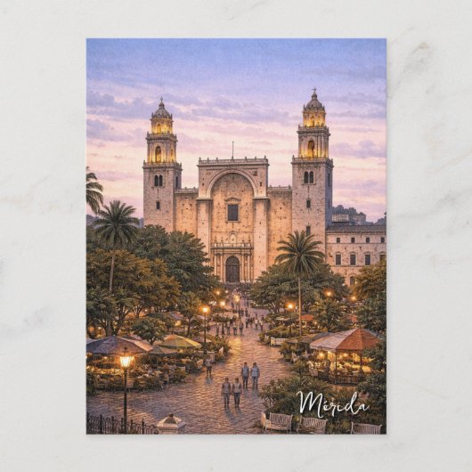Merida Mexico Reise Postkarte (Vorderseite)