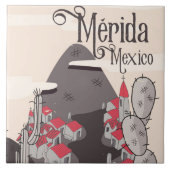 Mérida Mexico Reiseplakat Fliese (Vorderseite)