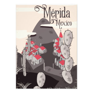 Mérida Mexico Reiseplakat Fotodruck