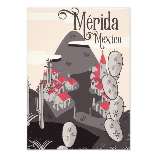 Mérida Mexico Reiseplakat Fotodruck (Vorne)