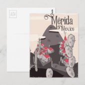Mérida Mexico Reiseplakat Postkarte (Vorne/Hinten)
