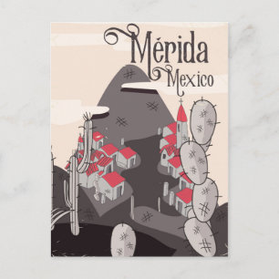Mérida Mexico Reiseplakat Postkarte