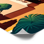 Mérida Mexico Retro-Reiseposter-Kunst Poster (Ecke)